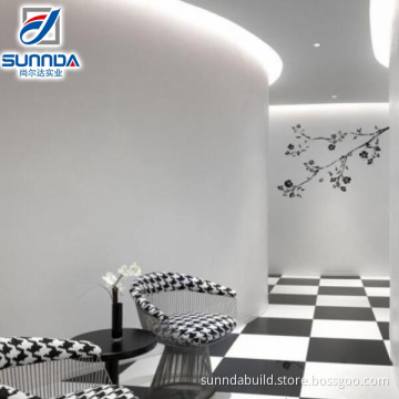 Best service full body Royal Unique Design Pure Black White plaid nice decoration Polished Porcelain Tiles in foshan